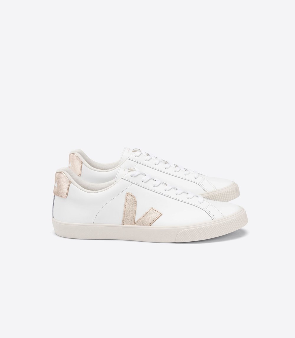 Veja Sneakers Dam - Esplar Läder - Vita - 236195-DMH